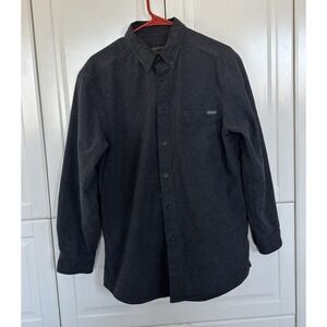 VTG MEN'S WOOLRICH MADE IN USA 100% COTTON FADED GRAY BUTTON DOWN SHIRT M